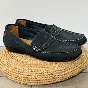 FOOTJOY Men's Size 11.5 Club Casuals Navy Blue Suede Penny Loafers